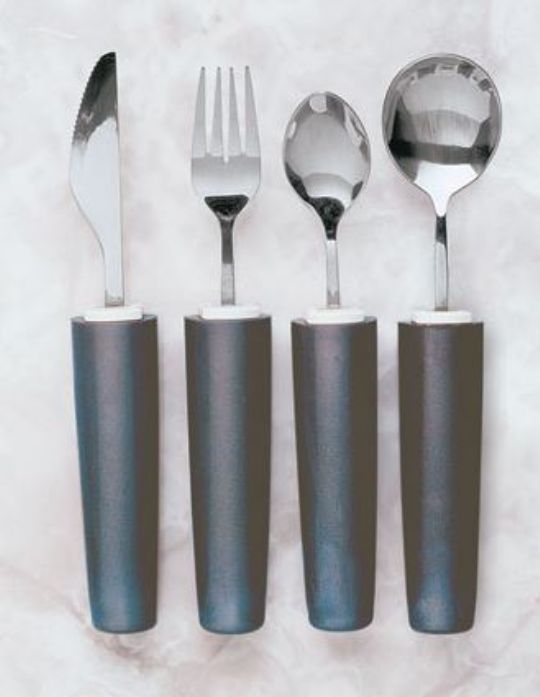 Comfort Grip Angled Eating Utensils - FREE Shipping