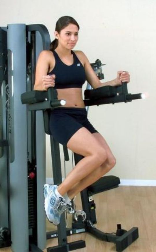 Optional Vertical Knee Raise Station for Body-Solid G9S Home Gym