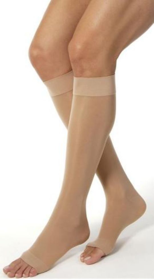 Jobst Petite Ultrasheer Open Toe Knee High Firm Compression Stockings