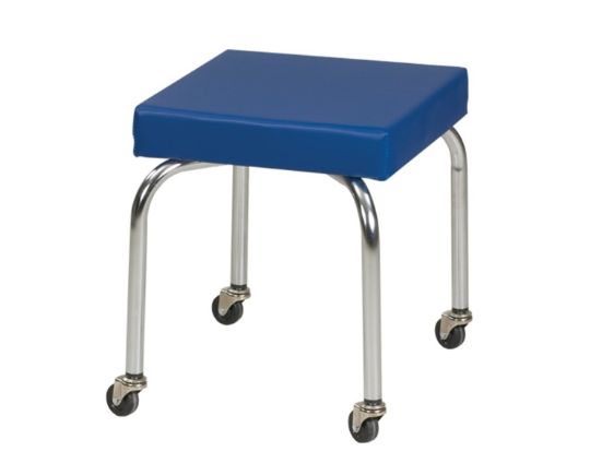 Rolling PT Scooter Stool with Upholstered Top