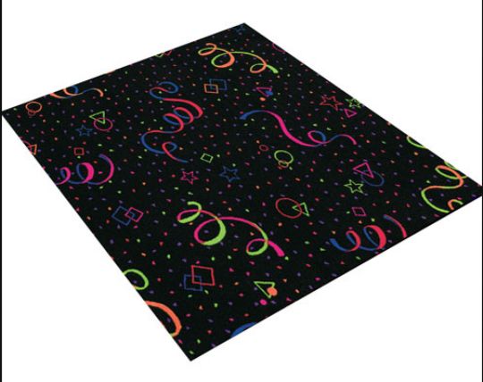 Fluorescent Black Light Carpet for Multisensory Rooms