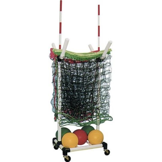 Volleyball Net and Ball Storage Cart