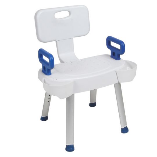 Drive Medical Bathroom Safety Shower Chair with Folding Back