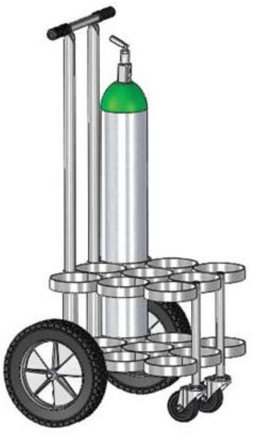 DE-9 Oxygen Cylinder Cart