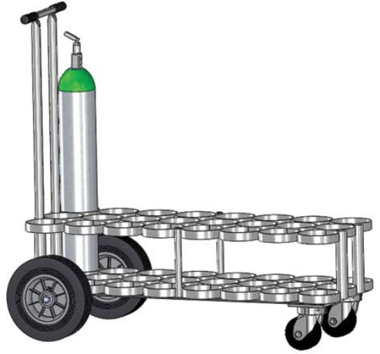 M6-24 Oxygen Cylinder Cart