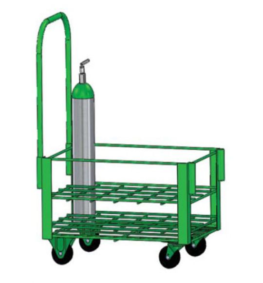 Heavy Duty M6-24 Oxygen Cylinder Cart