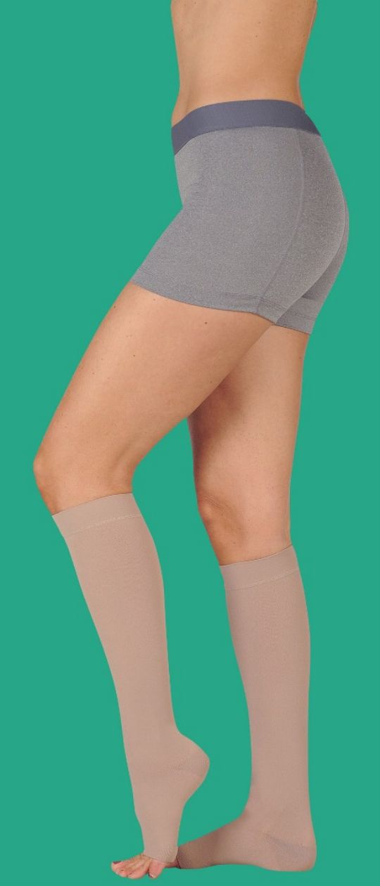 Juzo Soft Petite Length Open Toe Knee High Compression Stockings