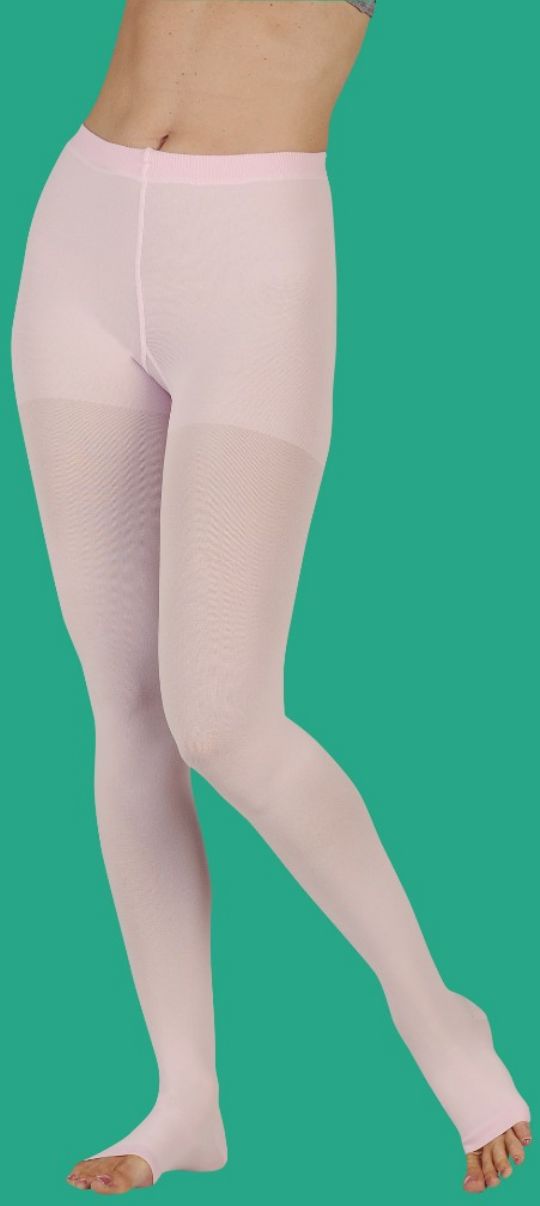 Close Up of Flat Knit Graduated Compression Garments for Leg