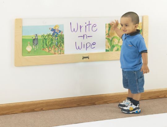 Sensory Wall Acrylic Panel for Baby Visual Stimulation with Easy Clean Birch Frame