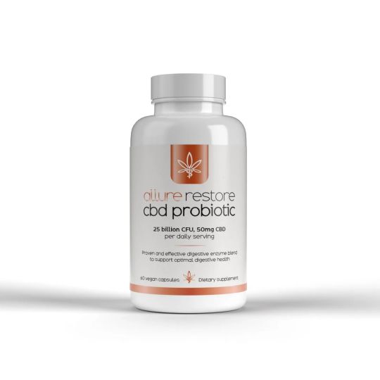 Restore Probiotic Digestive Enzyme Blend with 50mg CBD from Allure Global