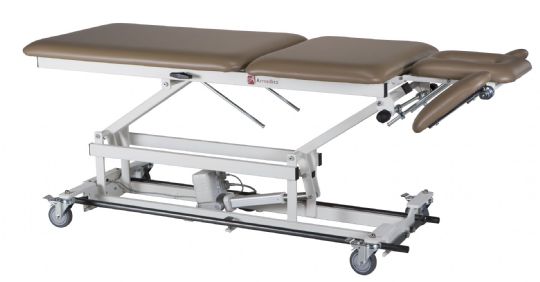 Shown above is Armedica AMBA-550 Power Adjustable Treatment Table, Five Section Top with Tilt Down Armrests