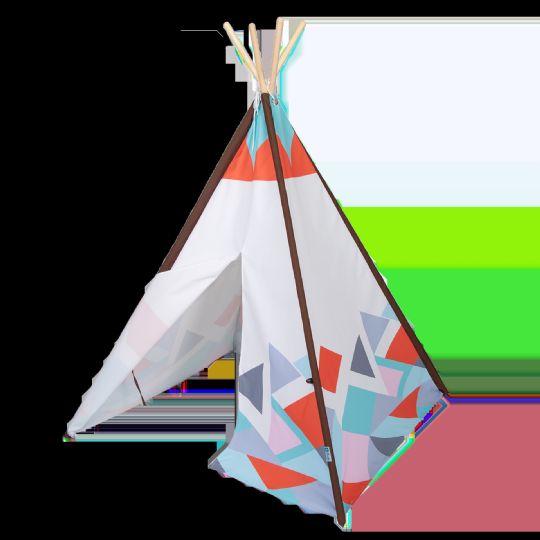 Sensory Tent with Teepee Design and Solid Wood Poles for Imaginative Play