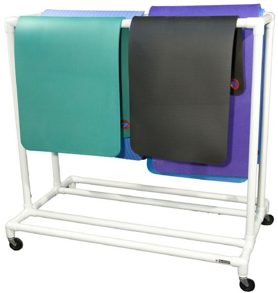 Lightweight PVC Mat Carts with Wheels for Aquatic and Locker Room Facilities
