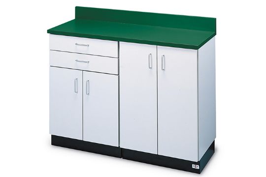 Shown as a base cabinet (not available) with similar laminate design