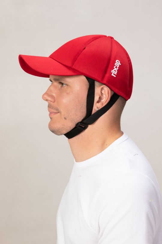 Ribcap Protective Baseball Cap in Red