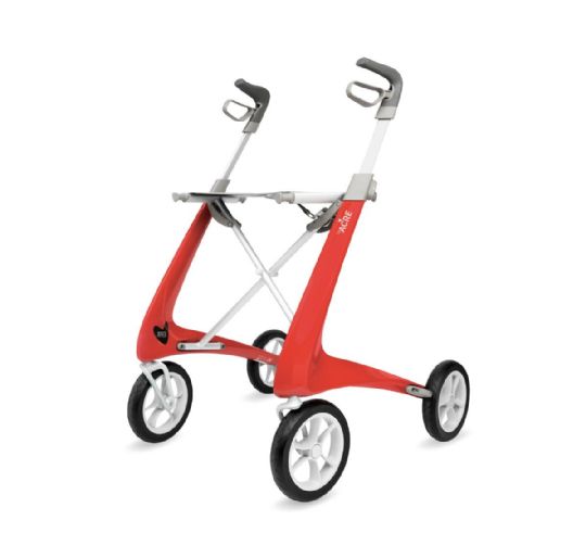 Drive Medical Four-Wheel Rollator Rolling Walker with Fold Up Removable  Back Support, Red - Walmart.com