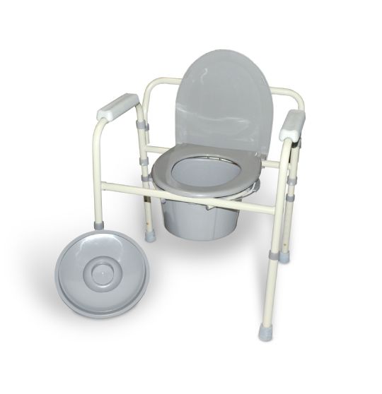 3-in-1 Folding Commode Chair (includes lid and bucket)
