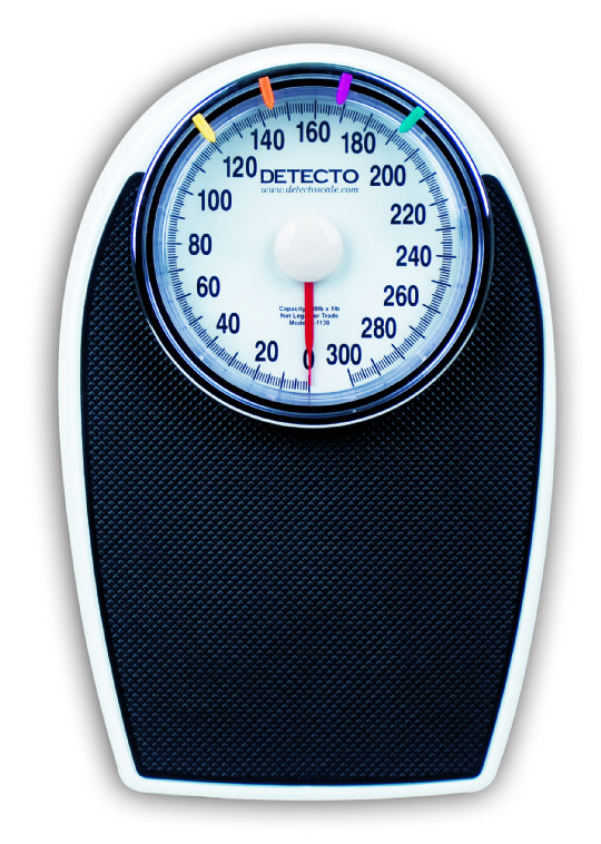 Weight Tracker Digital Bathroom Scale - Silver/Blue