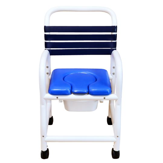 Deluxe New Era Infection Control Shower Commode Chair with Removable Soft Seat