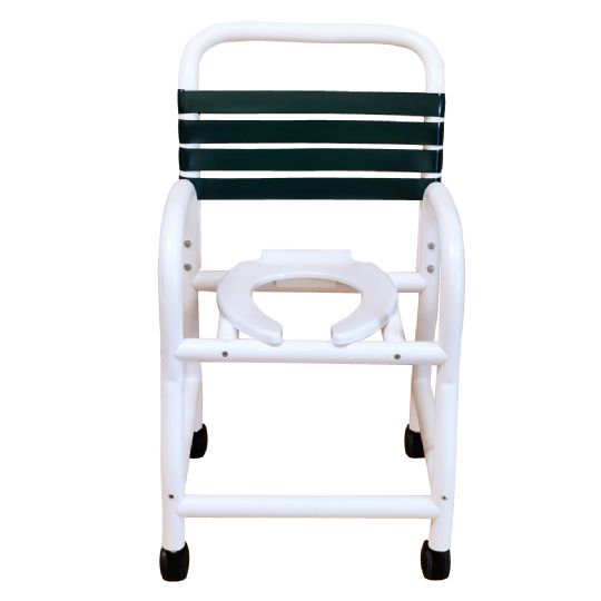 Mobile Shower Commode Chairs with 18-inch Wide Seat and Infection Control by Mor-Medical