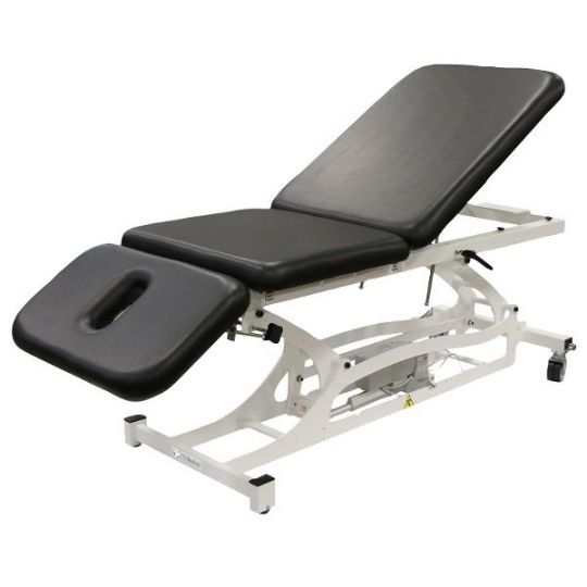 Bariatric Electric Treatment Table with Manual Elevating Midsection Option by Pivothal Health Solutions