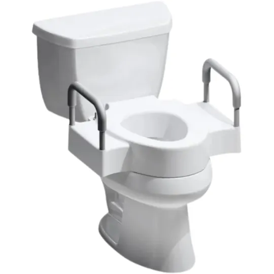 Drive Medical Premium Plastic Raised Toilet Seat with Lock White