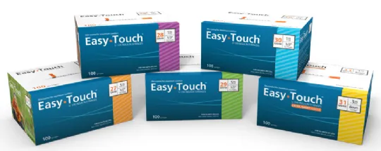 EasyTouch U-100 Insulin Syringes - Bulk Quantity 7000 Insulin Syringes