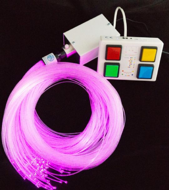 Interactive Fiber Optic Light Tails