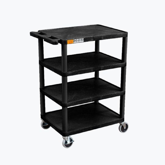 Luxor Lightweight Rolling Banquet Serving Carts with 4, 5, or 6 Shelves