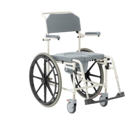 Shower Commode Wheelchair with Aluminum Frame by Medline