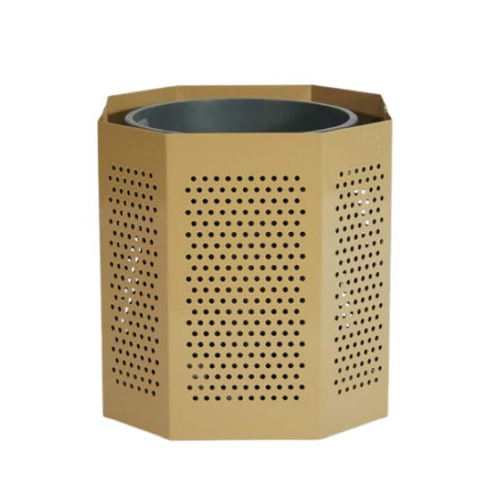 Perforated Steel Trashcan