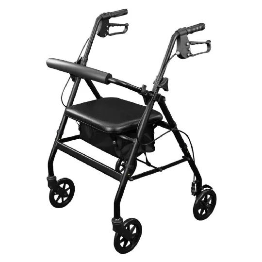 Rollator Walker with Lightweight Aluminum Frame and 300 Pounds Capacity