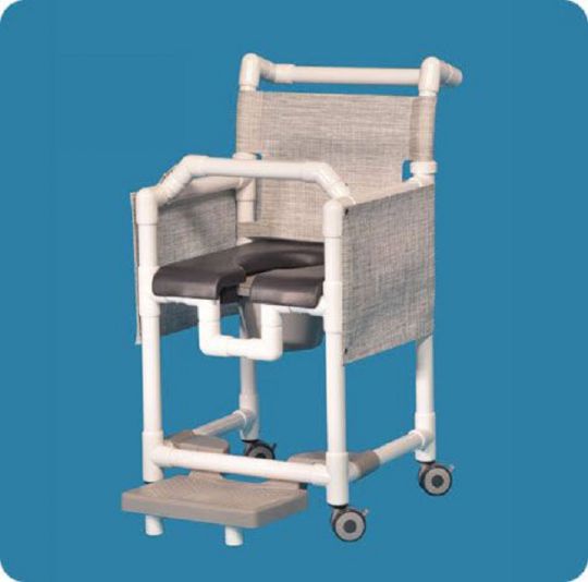 Deluxe Shower Chair Commode with Open Front Soft Seat