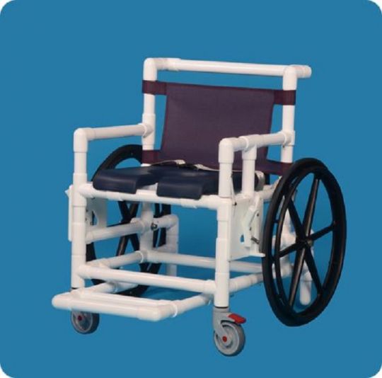 Midsize Shower Chair with Deluxe Open Front Soft Seat and Self Propel