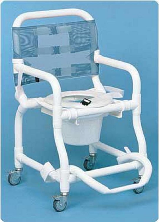 Shower-Commode PVC Toilet Chair