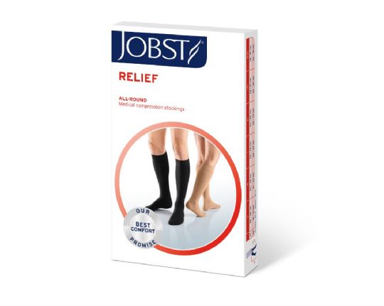 Knee High Compression Stocking with 20-30 mmHg and Closed Toe in Case of 10 Pairs - Relief by Essity