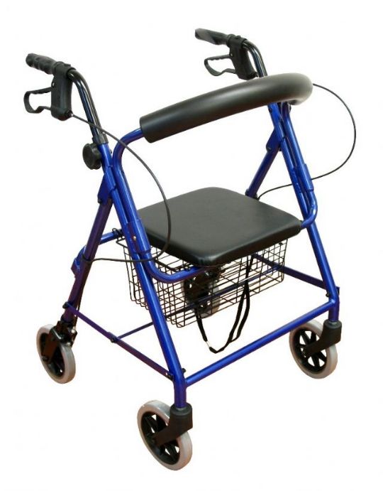 Foldable Lightweight Aluminum Rollator with Removable Basket by Karman Healthcare