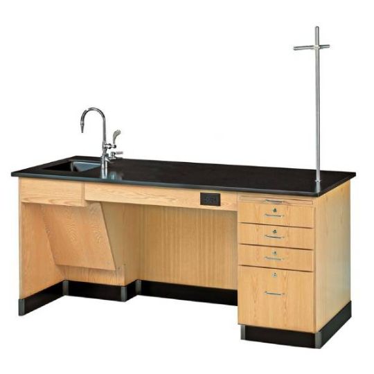 Kinetic ADA Instructor Desk with Roll-Under Sink and Accessible Design by Diversified Woodcrafts