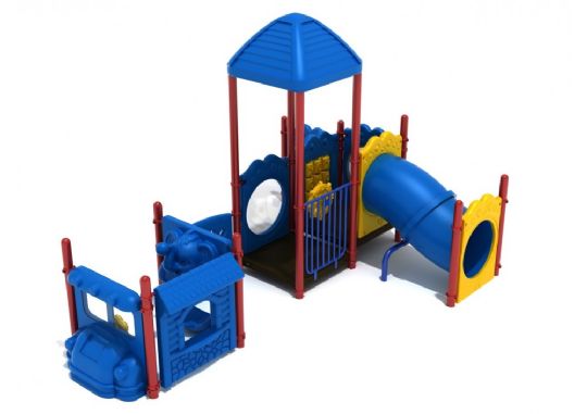Pediatric Knoxville Fortress Commercial Outdoor Play Equipment Set - Sits on the Ground Level for Safety