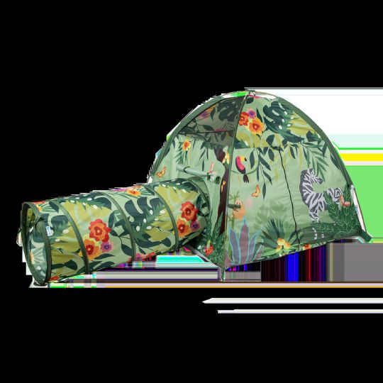 Sensory Tent and Tunnel Combo - Jungle Party Safari Themed