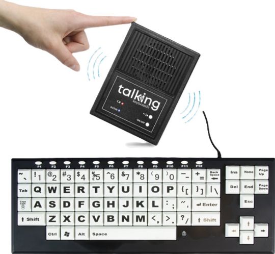AAC Large Wired Keyboard and Speaker for Voice Generation with Large Print Keys