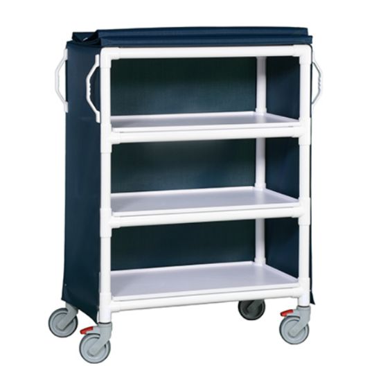 Deluxe Three Shelf Linen Carts