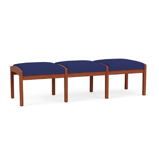 Lenox Wood 3 Seat Bench for Waiting Rooms With Multiple Colors and Finishes by Lesro - 275 lbs. Weight Capacity