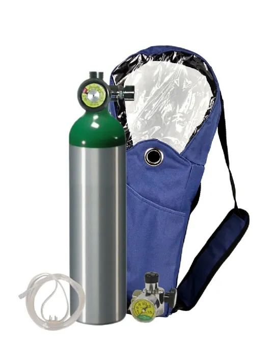 Portable Oxygen Cylinder Tank Kit with Shoulder Bag Holder - Oxy-Uni-Pak