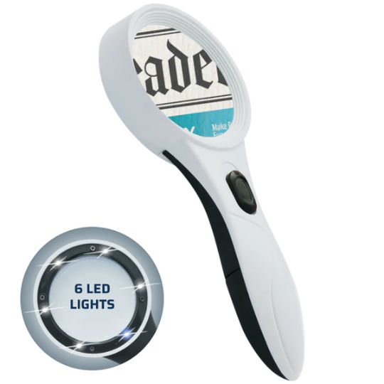 Strong Arm LED Magnifying Glass With 6 Lights for Enhanced Visibility with Comfortable Grip
