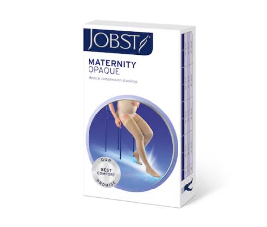 Opaque Thigh High Compression Stocking for Maternity with 20-30 mmHg and Closed Toe by Essity