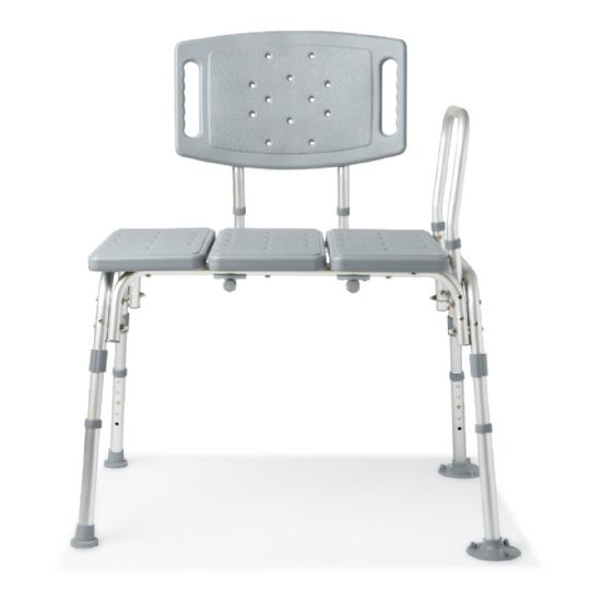 Medline Bariatric Tub Transfer Bench with Back and Arm Rests - 500 lb. Weight Capacity