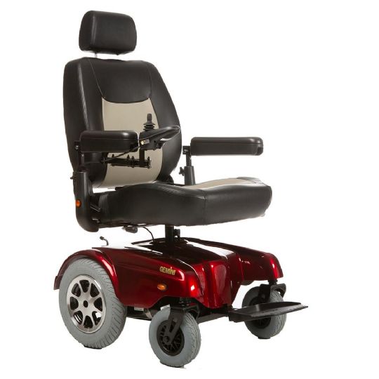 Red - Gemini Heavy-Duty Power Wheelchair with Elevating Seat by Merits Health