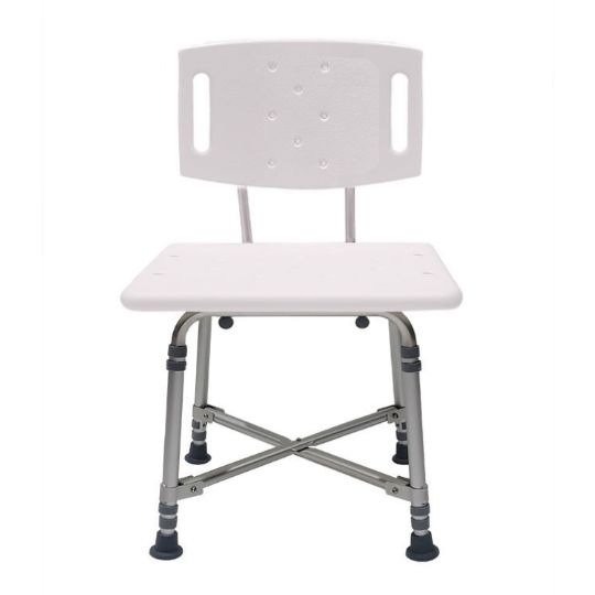 Heavy Duty Bath Chair with Adjustable Backrest and Height