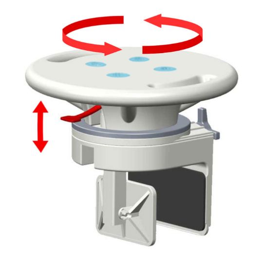 Rotating Bathtub Seat with 12 Adjustable Positions Non-Slip Clamp